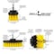 Drill Brush Power Scrubber By Useful Products 5 in W 5 in L Brush, Yellow Y-S-52O-QC-DB - alternate 4